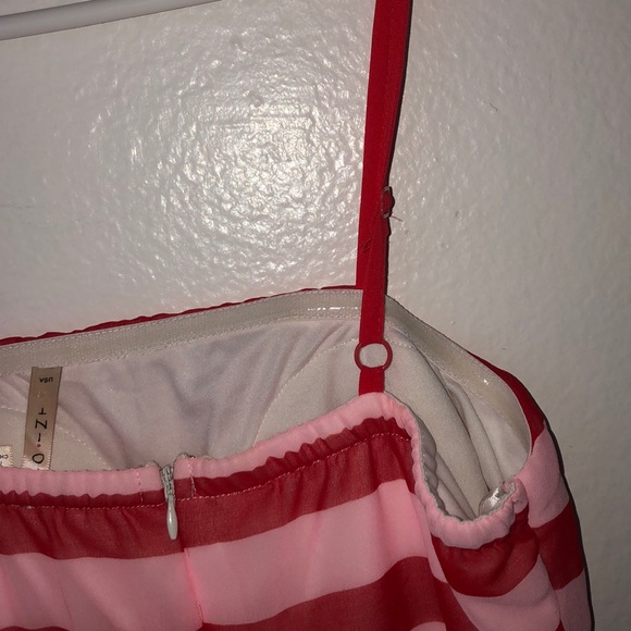 RED STRIPED MAXI DRESS SIZE S - Picture 7 of 7